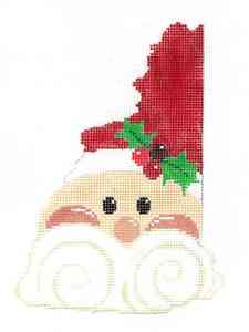 New Hampshire State Shaped Santa