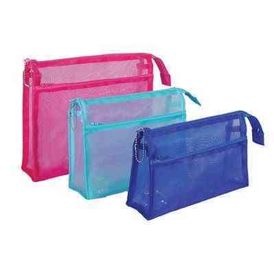 Double Zip Clutches - Color Mesh