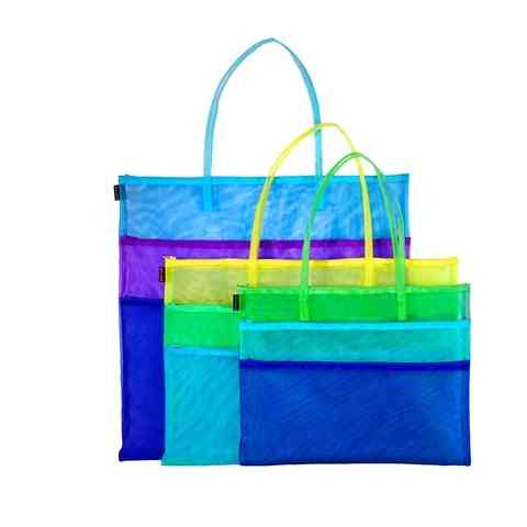 Triple Zip Cases - Multi Color - With Handle