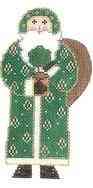 Santa with Topiary - Green - 18 count