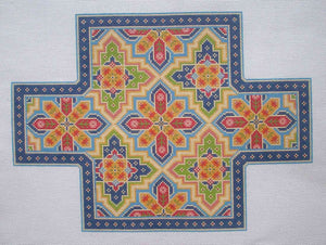 Brick Cover - Regent Street Cotton - Yellow and Blue