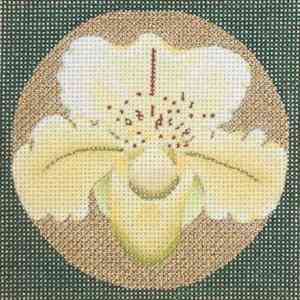 Orchid Coaster/Insert - Yellow