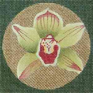 Orchid Coaster/Insert - Green
