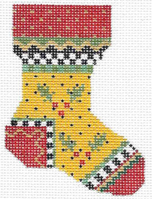 Mini-sock - Yellow Holly