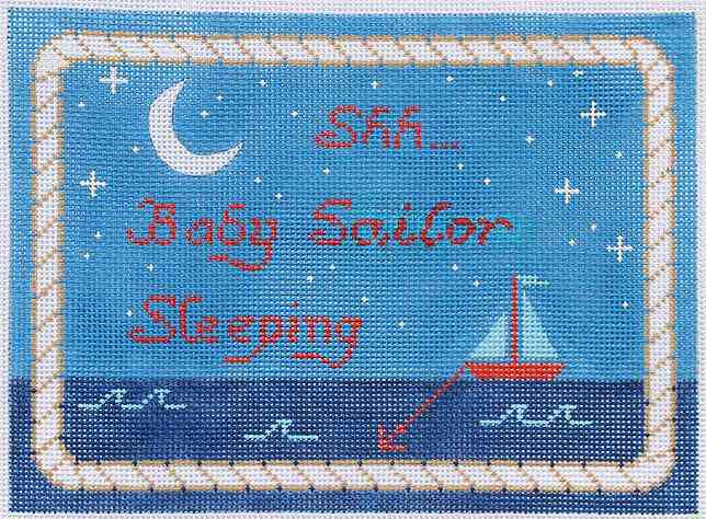 "Shh...Baby Sailor Sleeping" - Sailboat