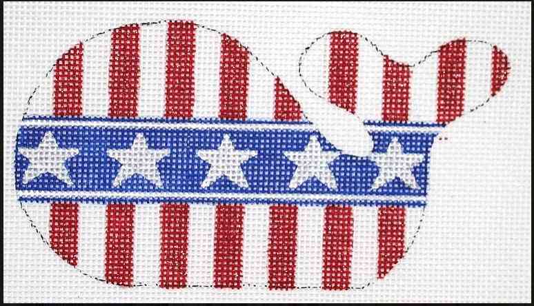 Mini Patriotic - Whale - Red & White Stripes with Starred Blue Stripe