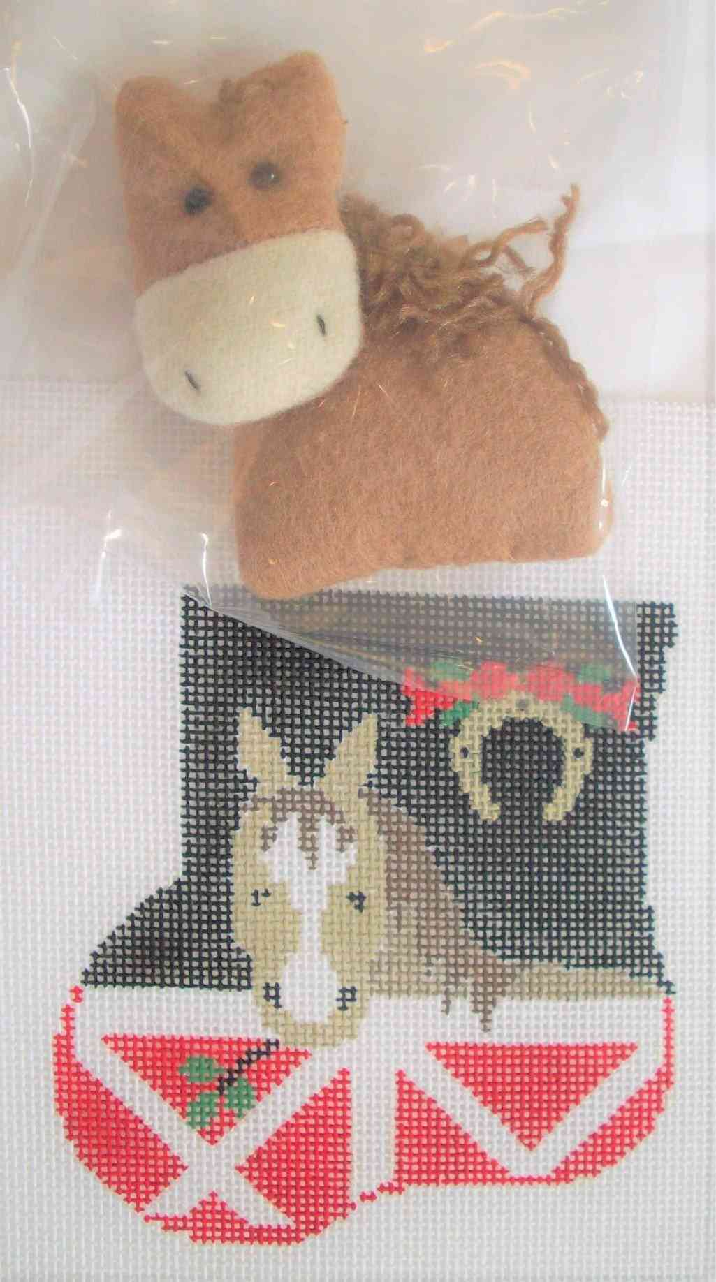 Mini-sock with Insert - Horse in Barn with Horse
