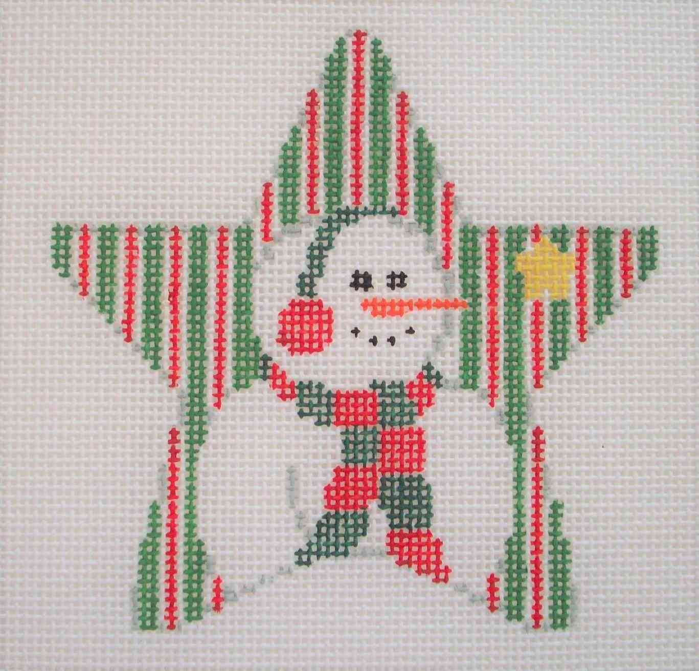 Christmas Star - Snowman in Stripes