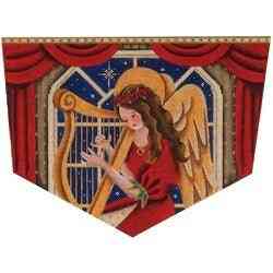 Stocking Cuff - Golden Harp Angel