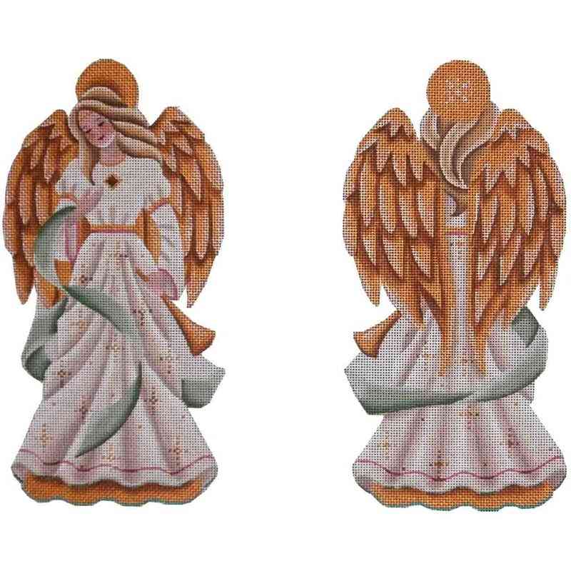 Tree Topper - Green Ribbon Angel