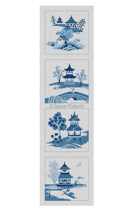 Coasters - Asian Islands Set, Blue