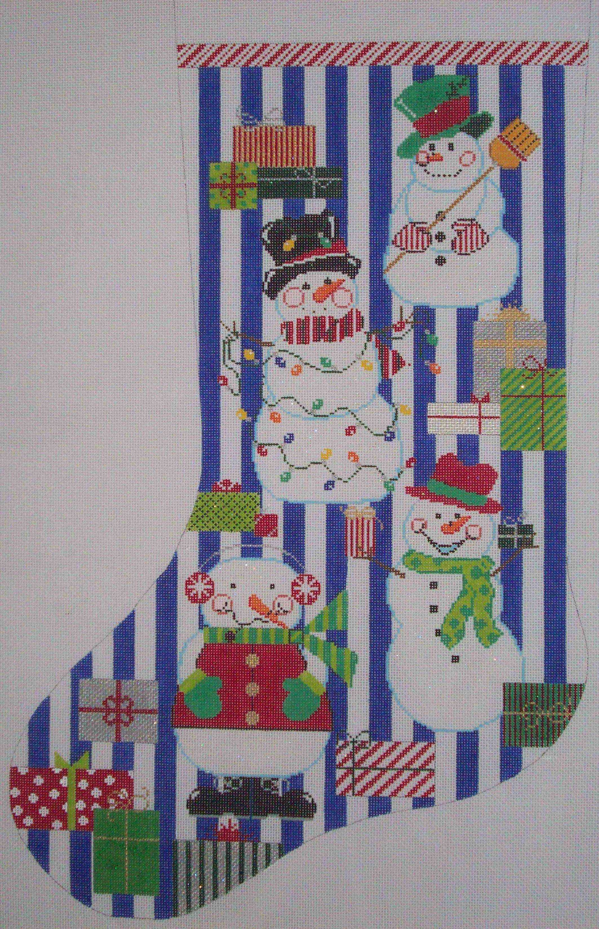 Stocking - Snowmen & Presents